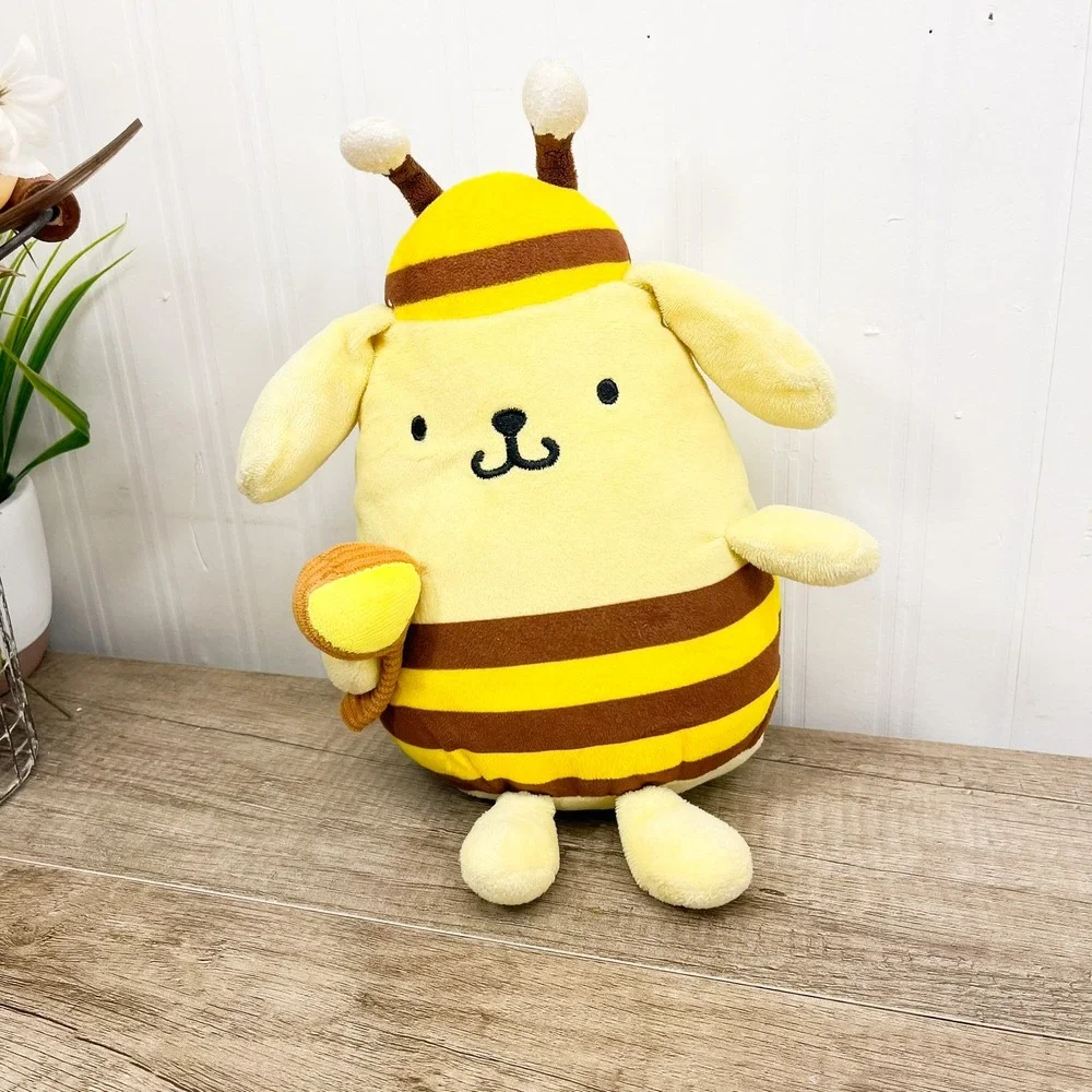 Sanrio Pompompurin Bumblebee Plush Yellow Brown Stripe Bee Costume 11 Inch Toy